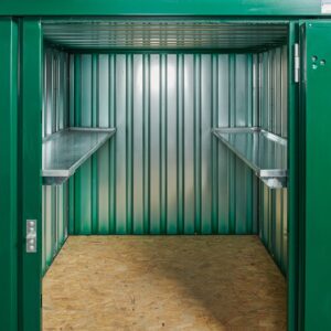 2m Flat Pack Container Shelving Bundle – Both Sides (Single Tier)