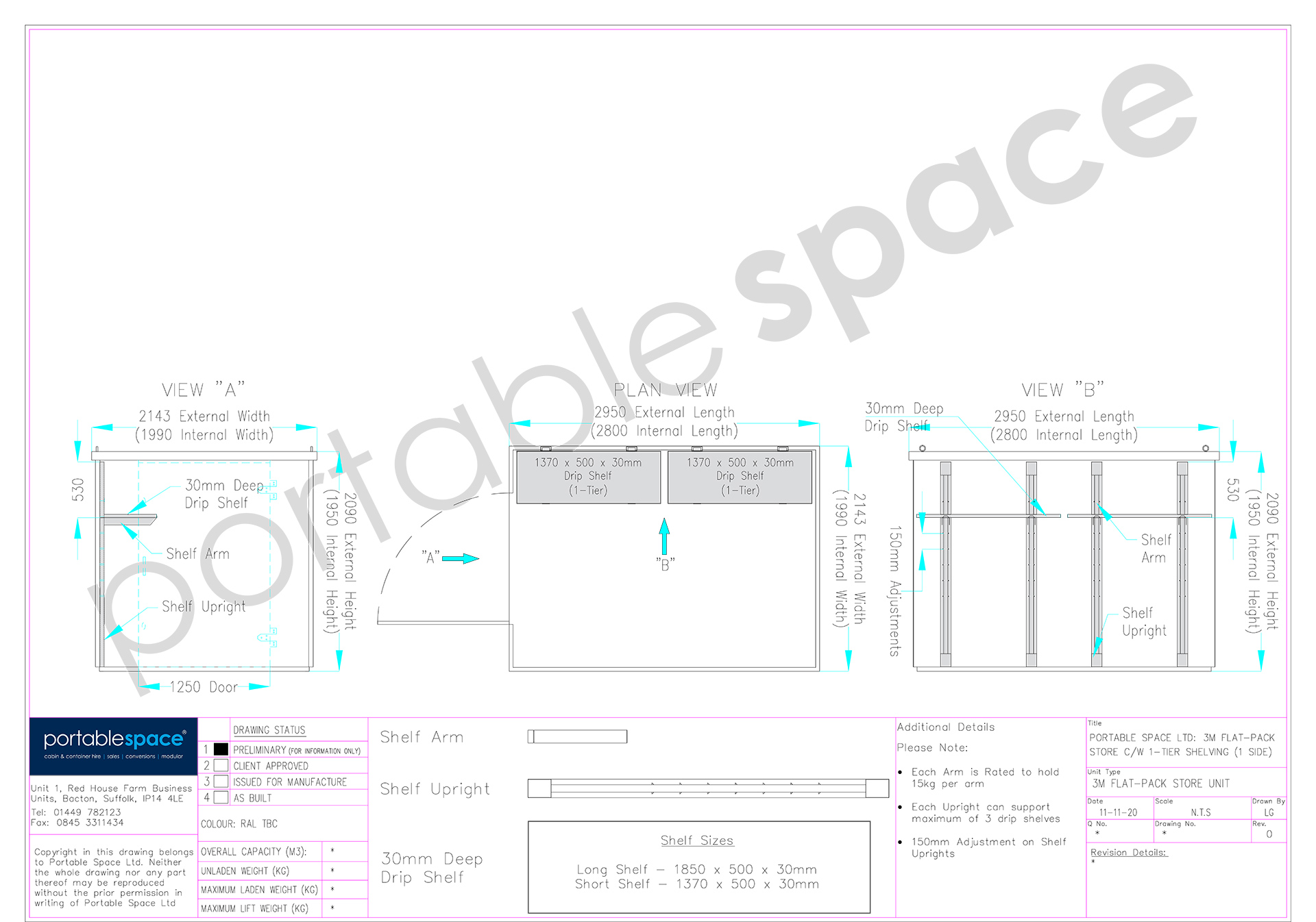 3m Flat Pack Container Shelving Bundle – Single Side (Single Tier) - Image 6