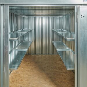 3m Flat Pack Container Shelving Bundle – Both Sides (Two Tier)