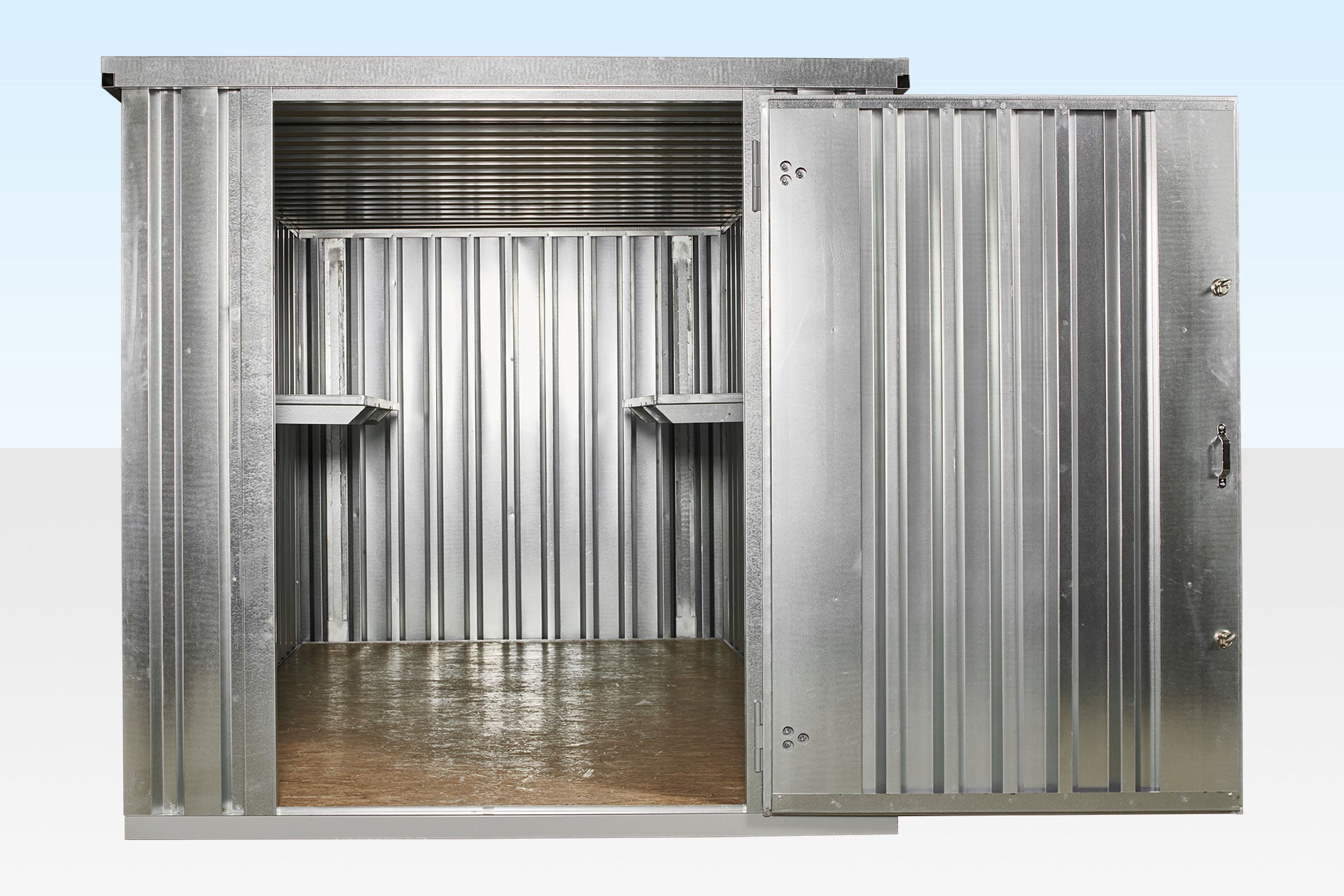 3m Flat Pack Container Shelving Bundle – Part-Length / Both Sides (Single Tier)