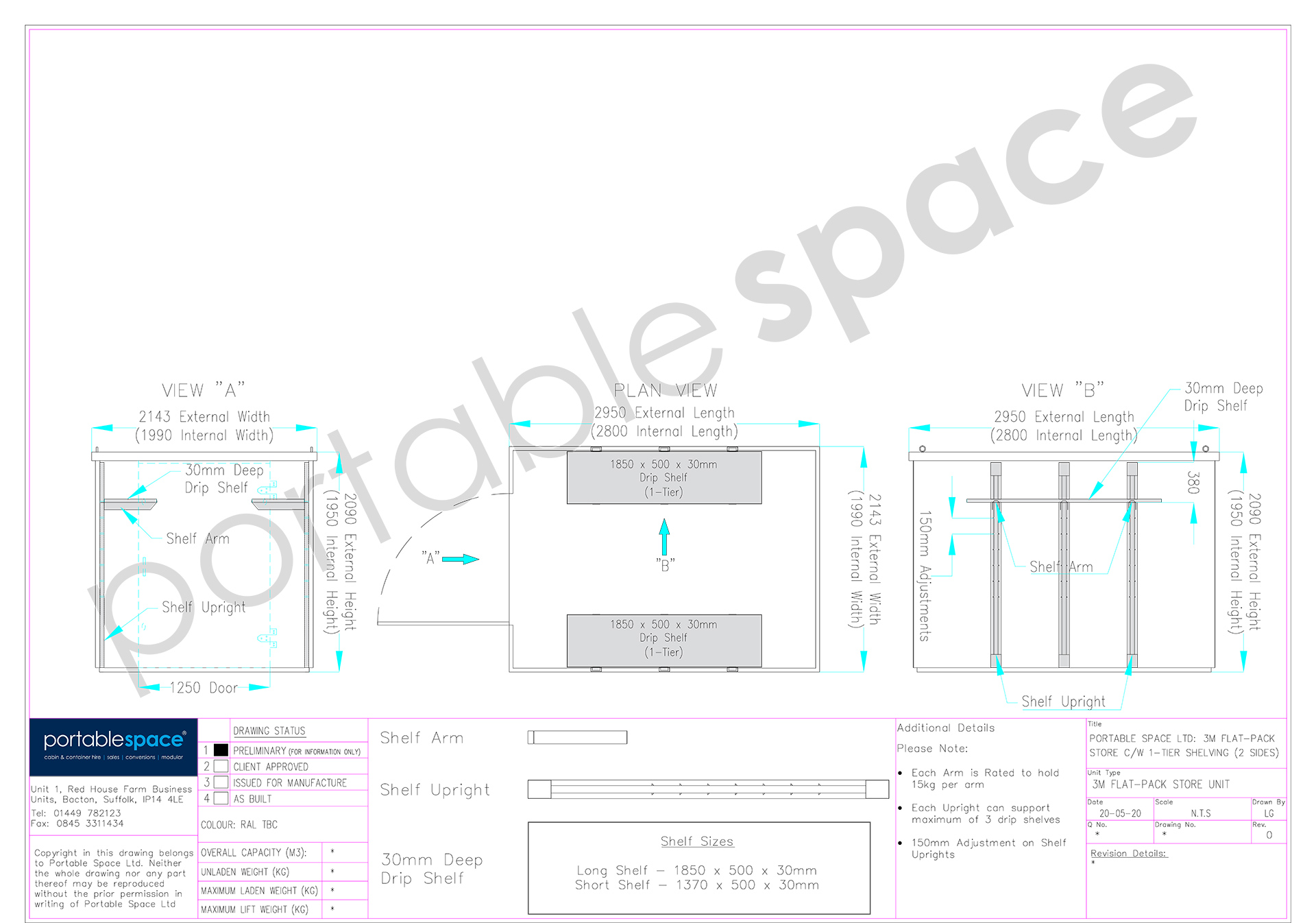 3m Flat Pack Container Shelving Bundle – Part-Length / Both Sides (Single Tier) - Image 6
