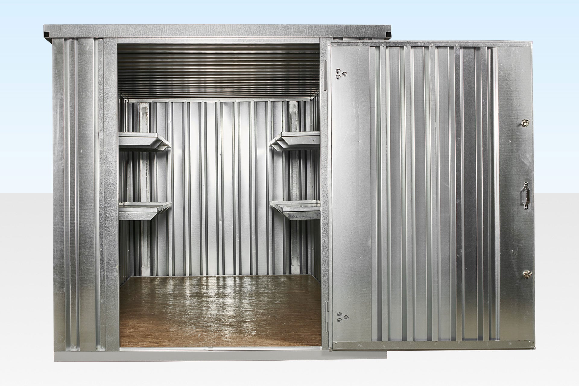 3m Flat Pack Container Shelving Bundle – Part-Length / Both Sides (Two Tier)