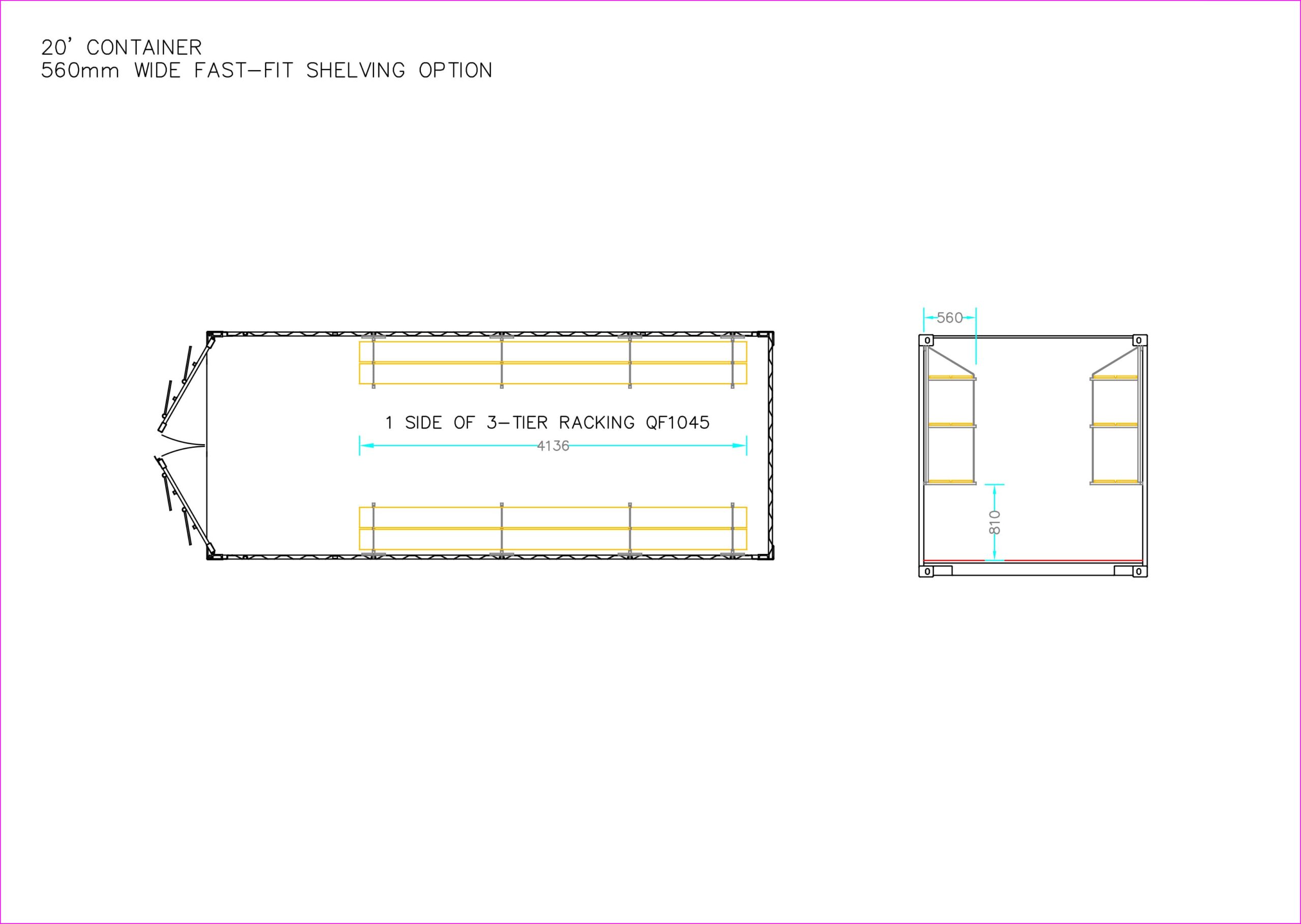 Hire Fastfit Three Tier Racking for 20ft Container - Image 3