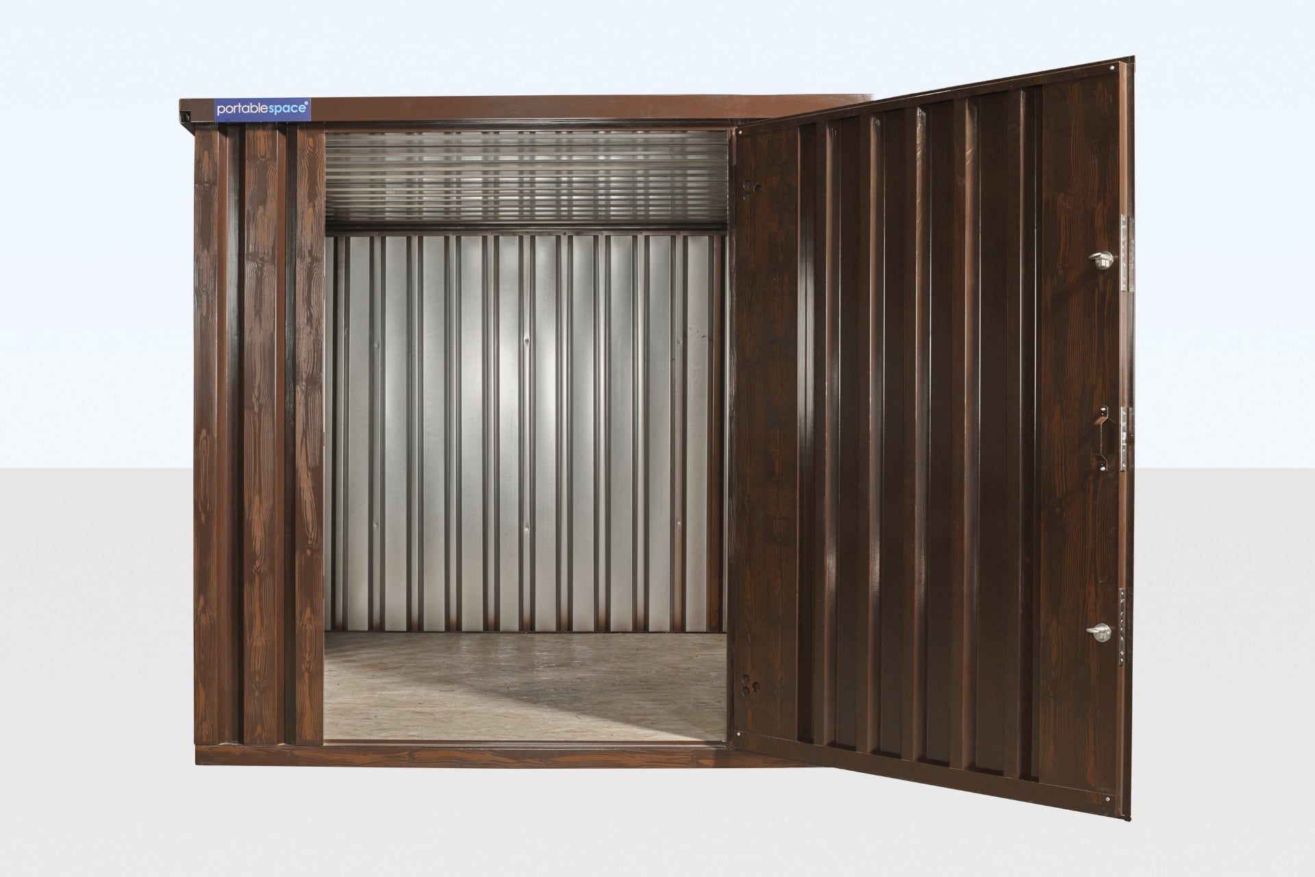 Wood-Effect Flat Packed Storage Container 2m x 2.1m - Image 3