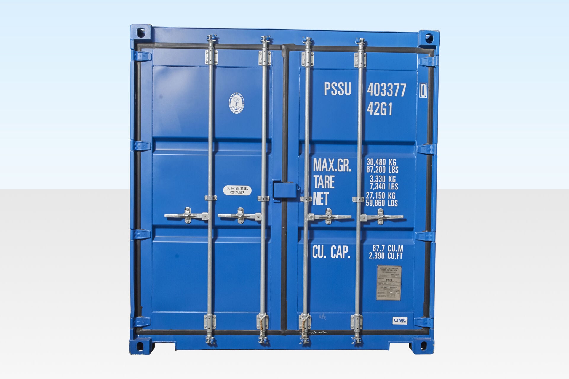 40ft Shipping Container Blue (RAL 5013) - Image 2