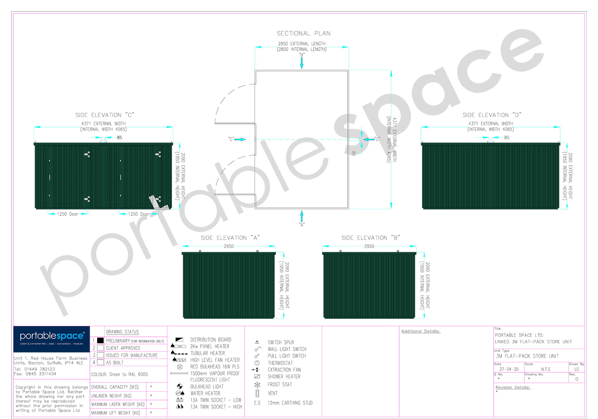 3m x 4.2m Side Linked Flat Pack Container Bundle (Powder Coated) - Image 3