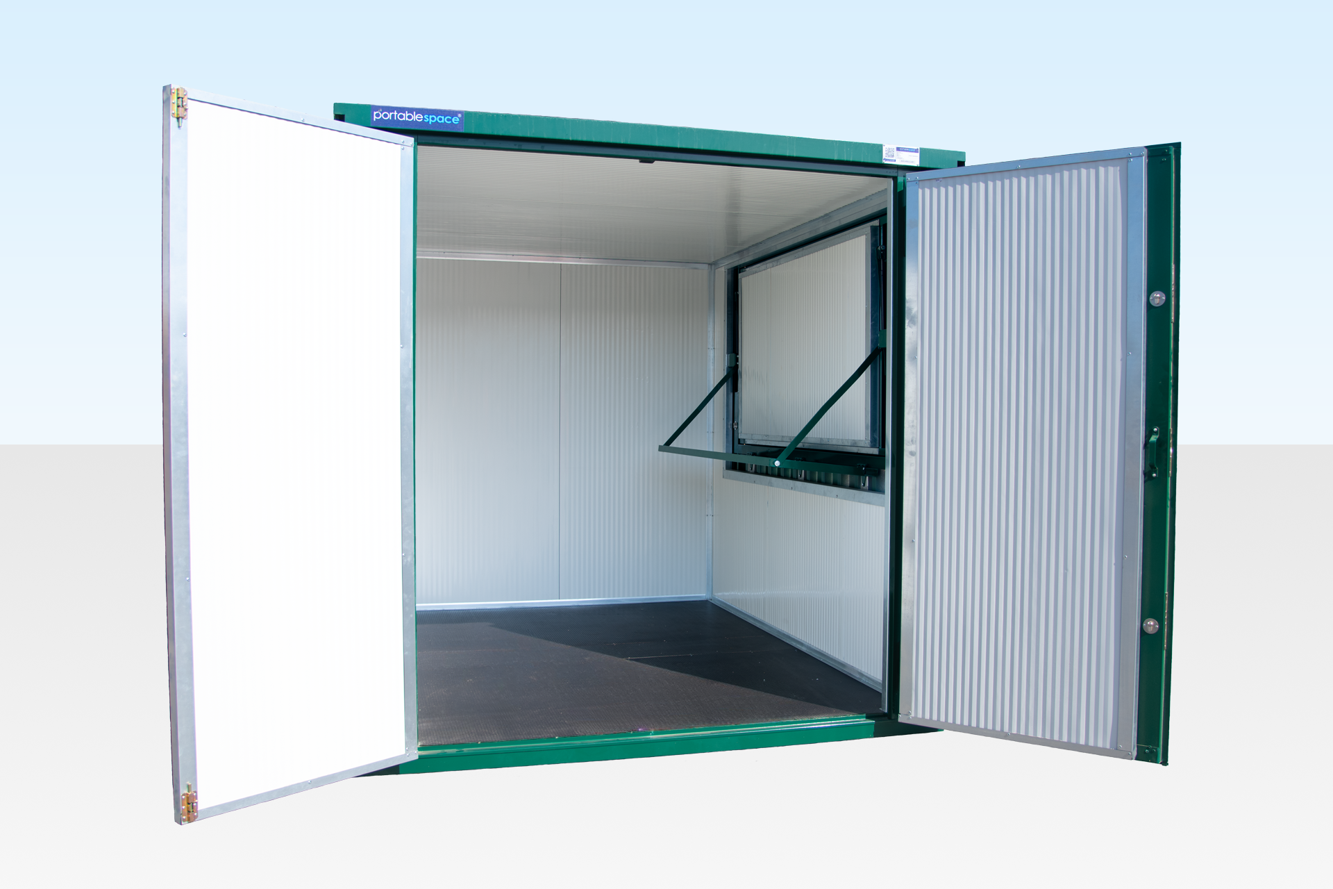 Insulated 4m XL Flat Pack Kiosk (RAL6005) – Green - Image 3