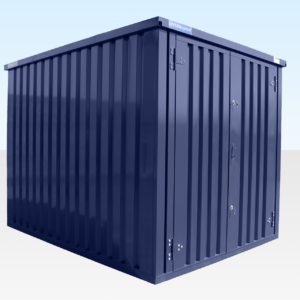 Insulated 4m XL Flat Pack Store (RAL5013) – Blue