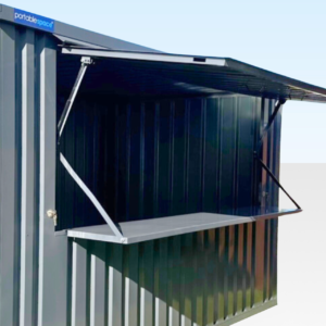 4m Kiosk Hatch Shelf Grey (RAL7015)