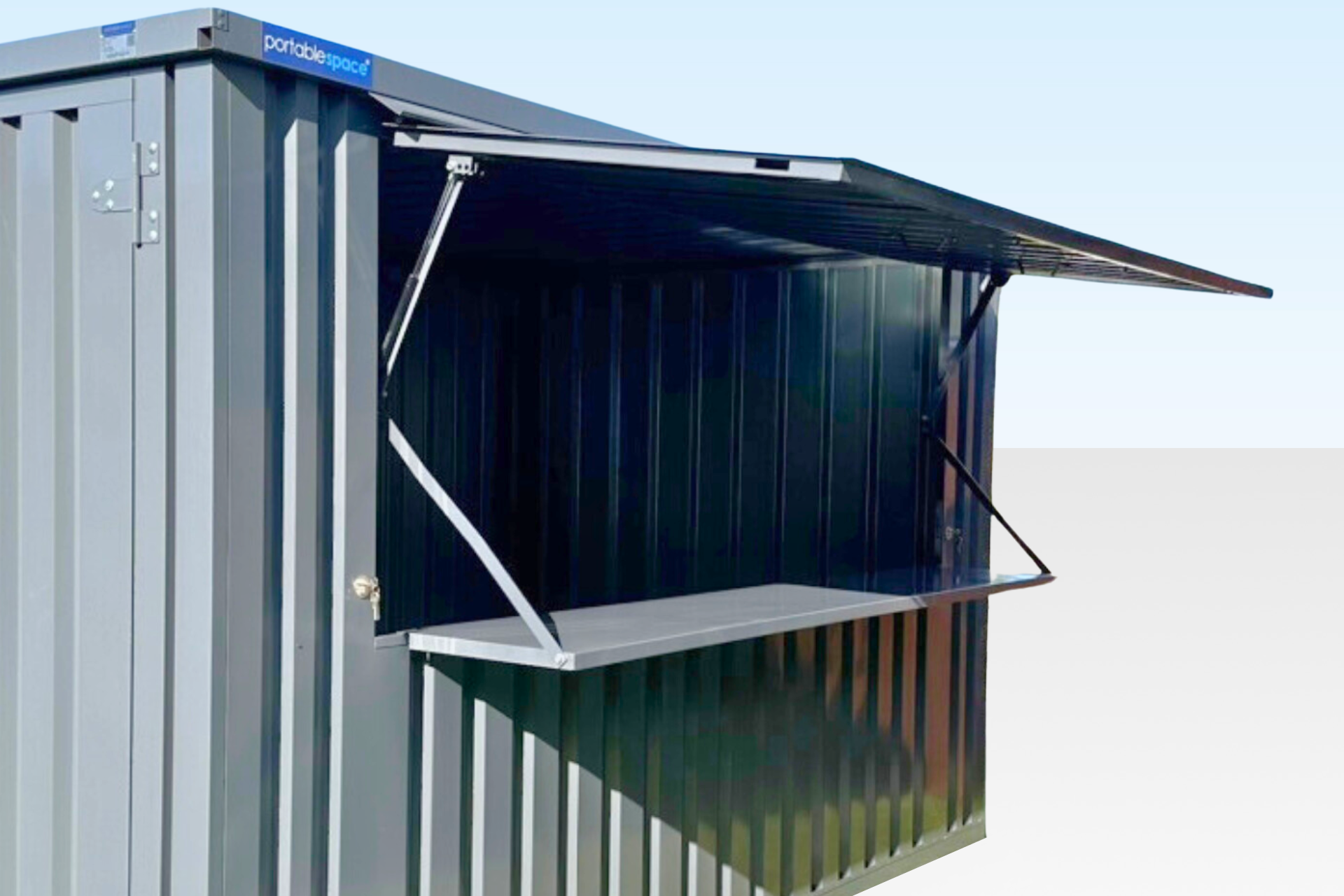 4m Kiosk Hatch Shelf Grey (RAL7015)