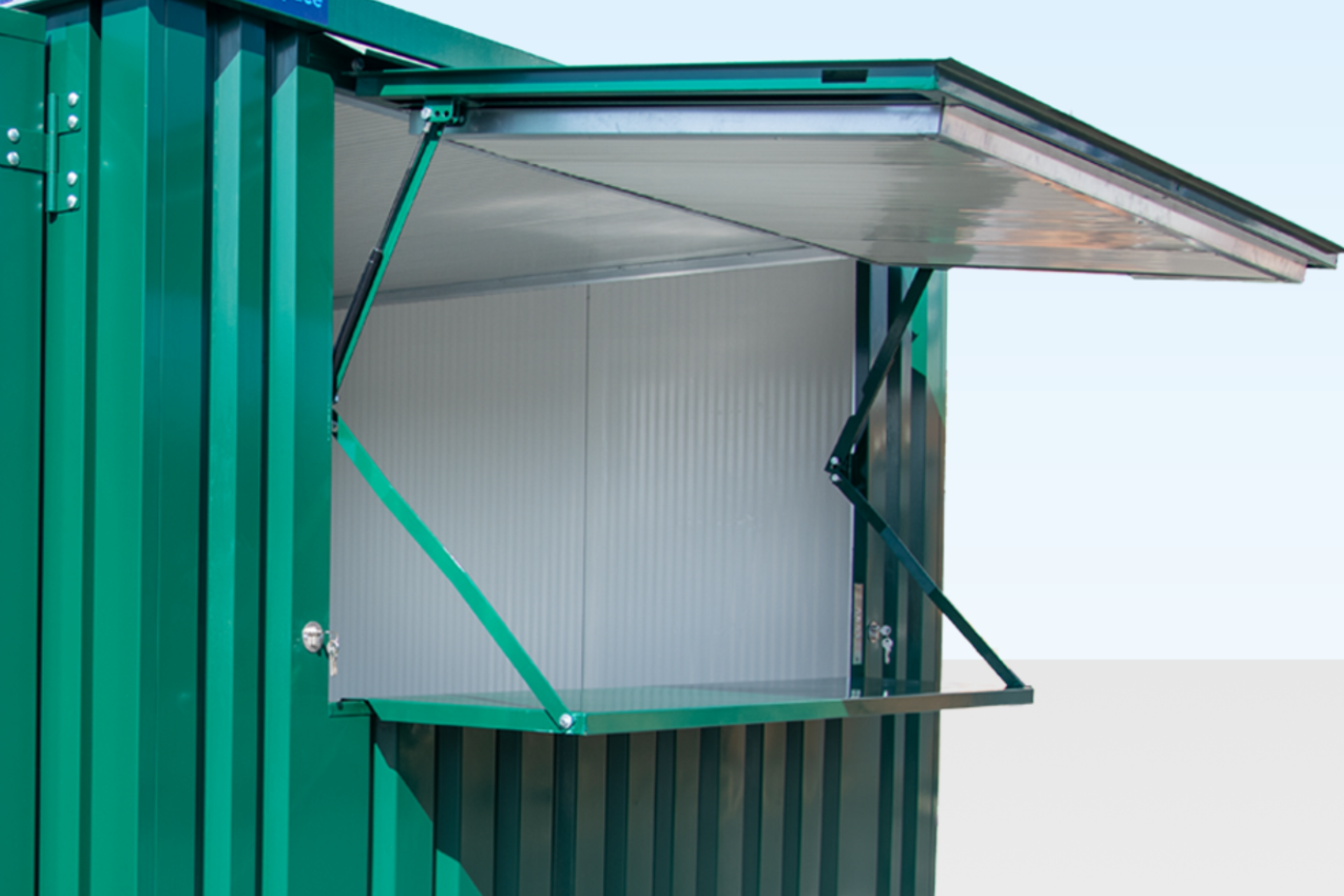3m Kiosk Hatch Shelf Green (RAL6005)