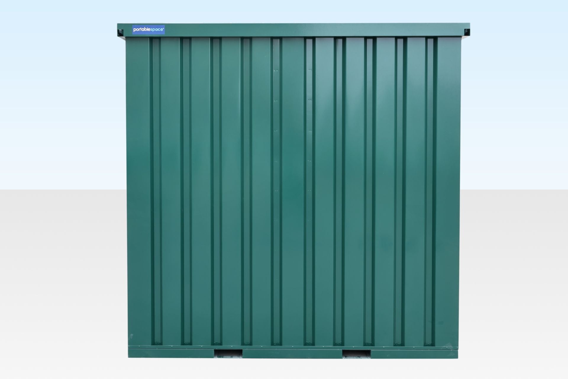 2m Flat Pack Storage Container – Powder Coated Green - Image 3
