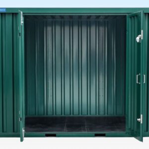 3m Side Door Flat Pack Store – Powder Coated Green