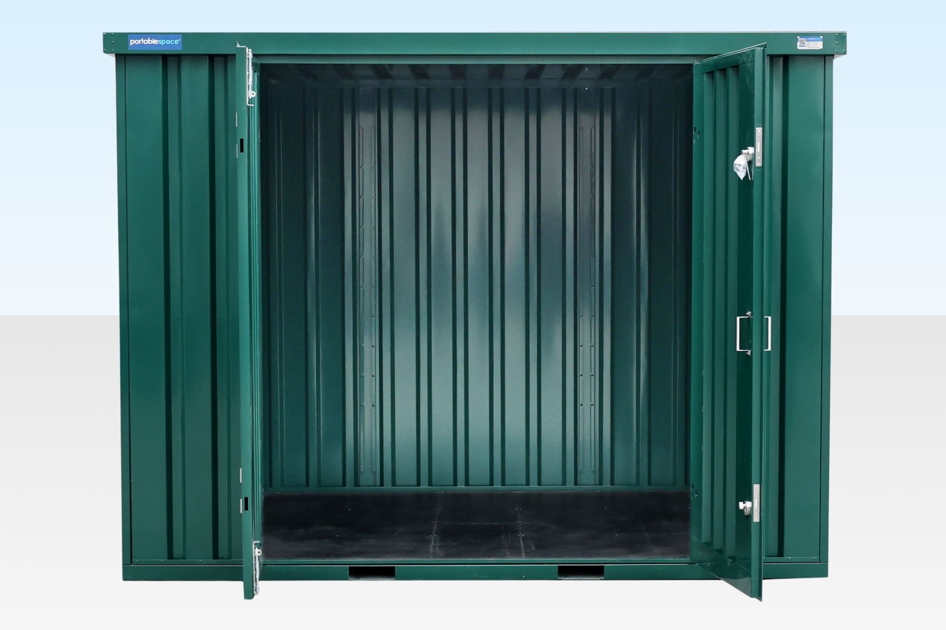 3m Side Door Flat Pack Store – Powder Coated Green