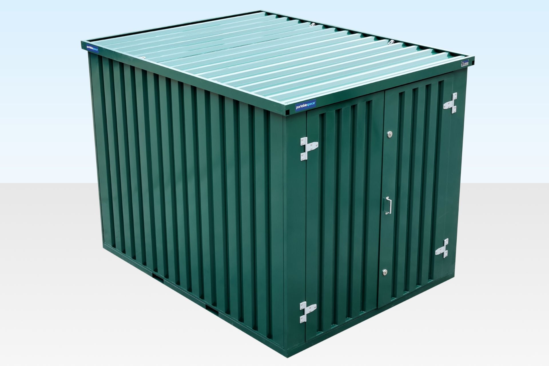 3m Flat Pack Storage Container – Powder Coated Green - Image 2