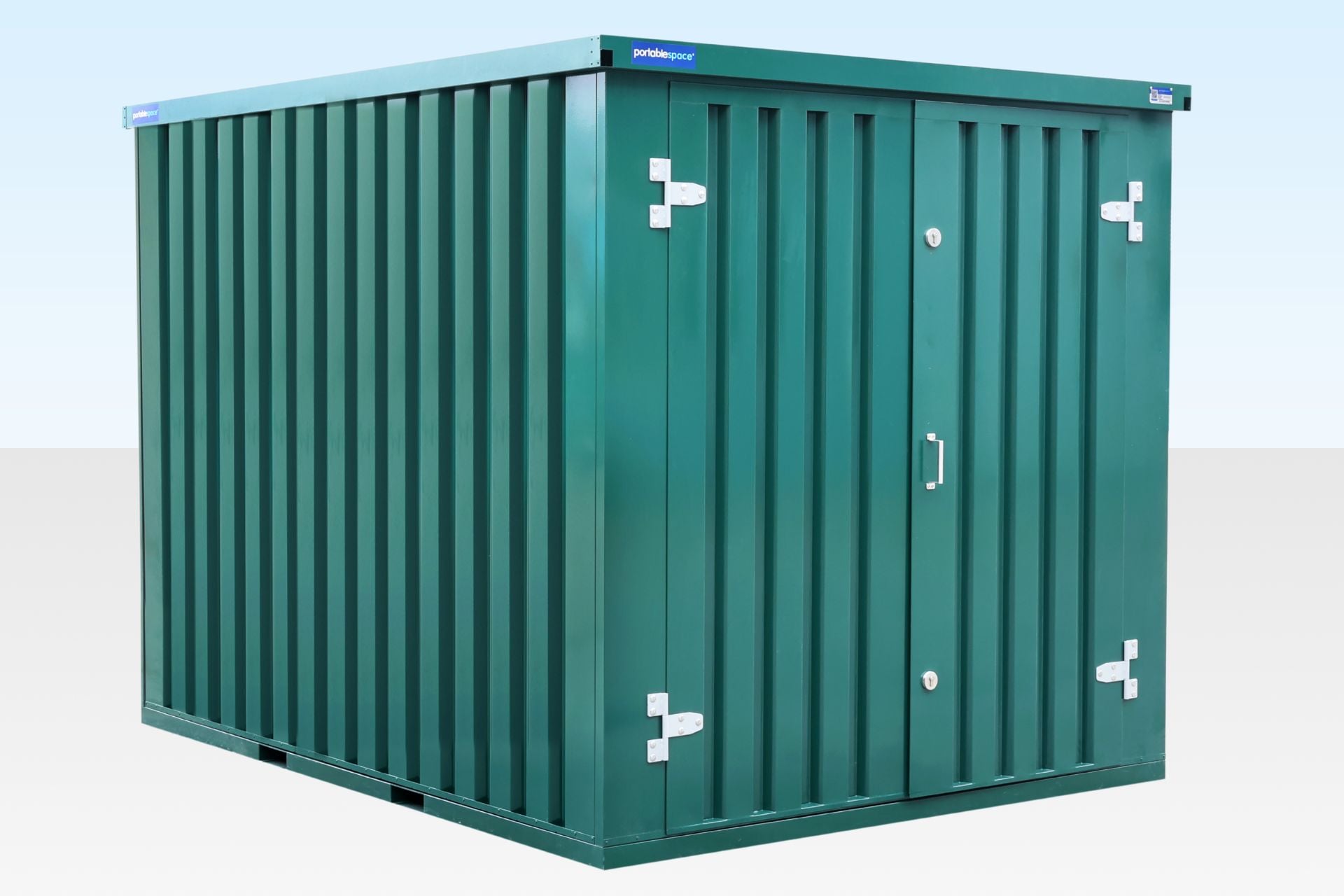3m Flat Pack Storage Container – Powder Coated Green