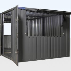 3m x 4.2m Side Linked Flat Packed Kiosk Bundle (RAL7015)