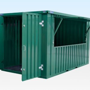 4m Flat Pack Kiosk – Powder Coated Green