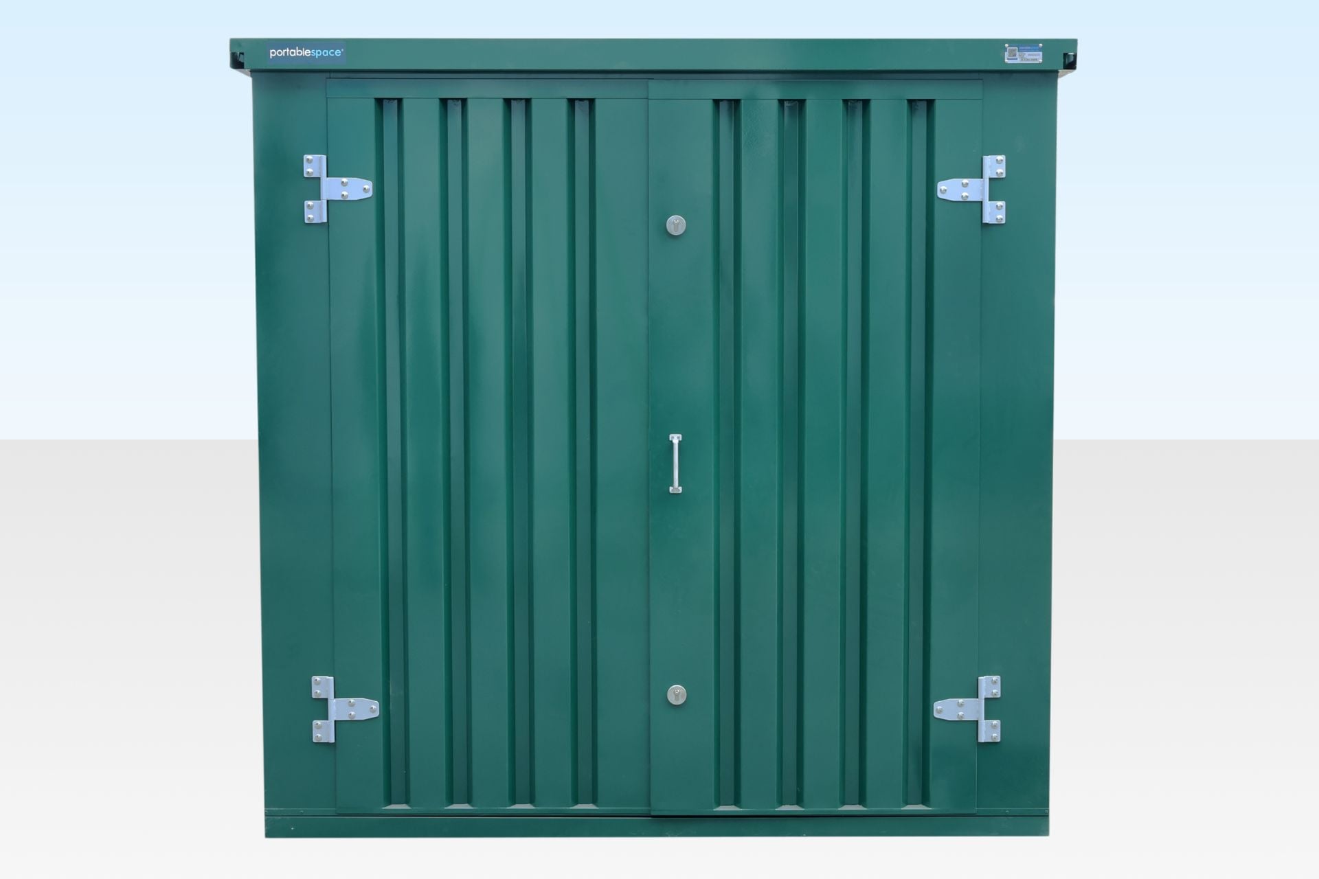 4m Flat Pack Storage Container – Powder Coated Green - Image 4