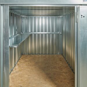 3m Flat Pack Container Shelving Bundle – One Side & Rear (Single Tier)