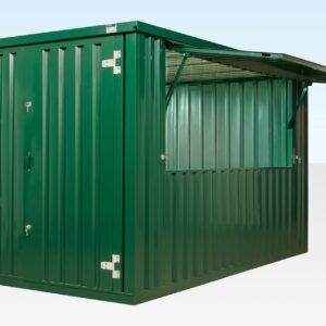3m XL Flat Pack Kiosk (RAL6005) – Green