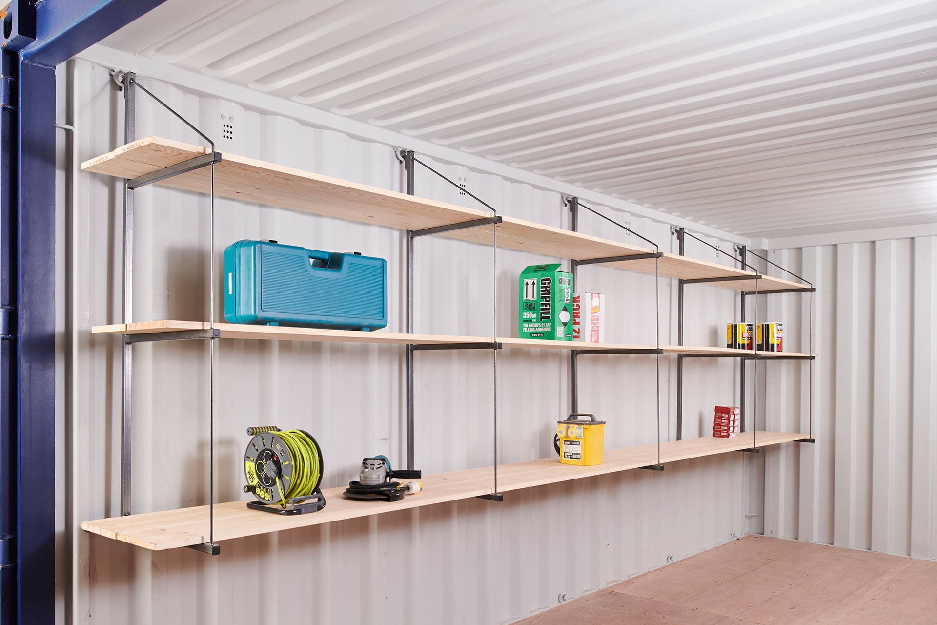 Container Shelving (Fastfit Brackets) 20ft Single Side - Image 2